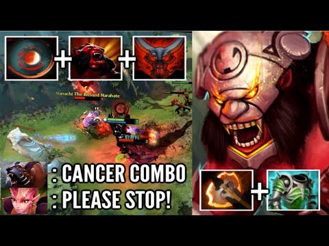 How To 99% Win Your Lane Ez! Cancer Combo Axe Ink + Call Battle Fury Troll Build by Luk WTF Dota 2