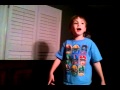 Little kid singing to rap songs 