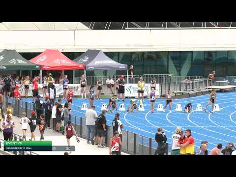 Girls Under 12 100m H4 - 2020 State Combined Events Championships // LAVicTV