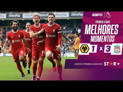 Gols e lances de Wolverhampton x Liverpool