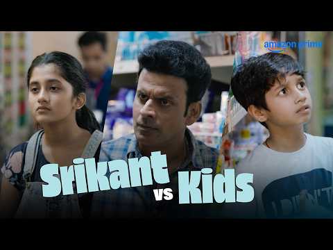 The Family Man vs Kids 😭 |  Manoj Bajpayee, Ashlesha Thakur, Vedant Sinha | Prime Video India