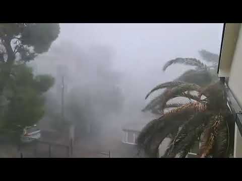 Storm in Croatia, Mali Lošinj (Adriatic Sea)