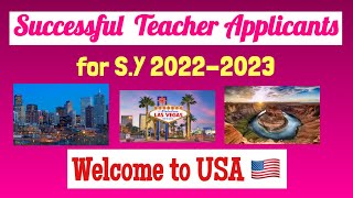 SUCCESSFUL TEACHER APPLICANTS for S.Y 2022-2023 | Welcome to USA 🇺🇸 | Alissa Lifestyle Vlog