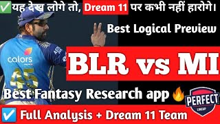 BLR vs MI Dream Team Prediction। MI vs BLR Dream Team Prediction। RCB vs MI। Mumbai vs RCB। IPL 2022