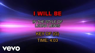 Leona Lewis - I Will Be (Karaoke)