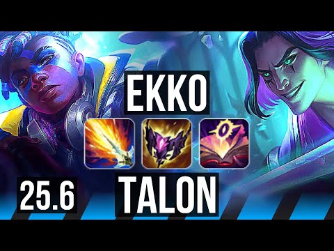 EKKO vs TALON (MID) | 9/2/7 | KR Master | 25.6
