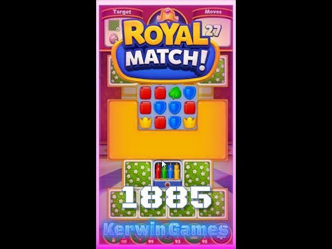 Royal Match Level 1885 - Hard Level - No Boosters Gameplay