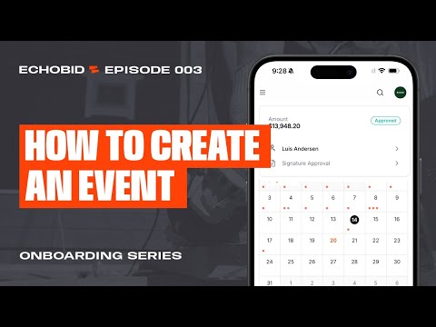 Onboarding #3 | Creating an Event