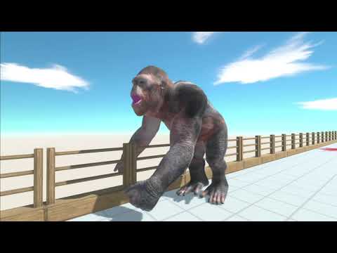 Dinosaur toys Cows vs Red Spino Head & Gorilla Punch Dinosaurs ARBS   Animal Revolt Battle Simulator