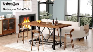 Tribesigns 6-Seater Dining Table: Elevate Your Dining Space anuncio