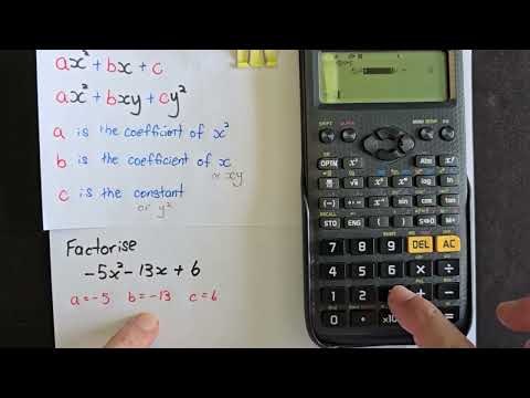 G3 Part 6   Factorisation of Quadratic Functions with Casio fx 97SG X
