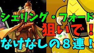 【パズドラ】シェリング・フォード一応狙って！スーパーゴッドフェスなきなしの8連引いてみた結果【スーパーゴッドフェス】