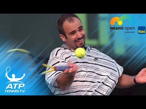 1995 Miami Open final: Best shots as Andre Agassi beat Pete Sampras