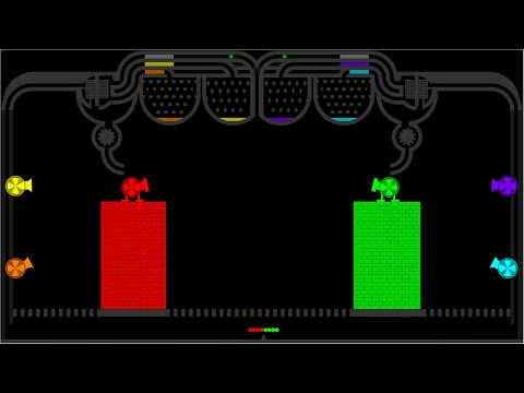 Castle Destruction #4 - Marble Battle in Algodoo
