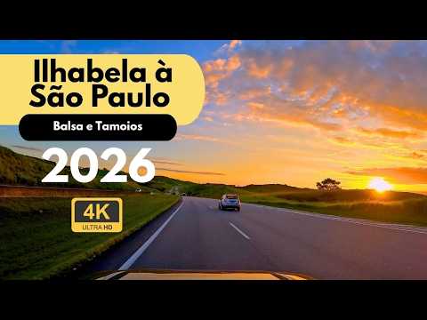 Volta de Ilhabela, com travessia da balsa e subida pela nova Rodovida dos Tamoios.