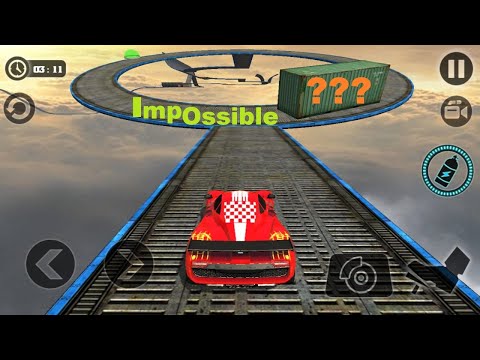 Impossible Car Stunt Tracks 3D: Sport Red Car Driving Simulator Level 9 Completed - Android Gameplay