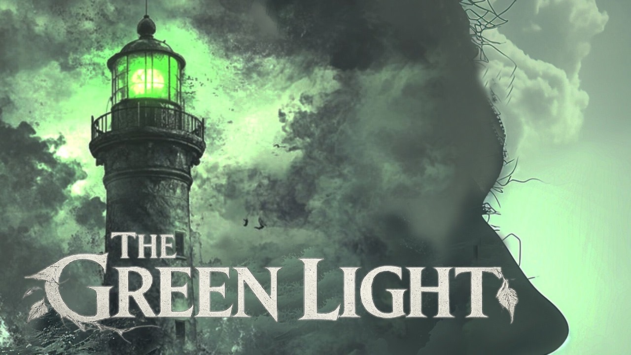 Preview image showing a lone figure, a distant lighthouse, and an eerie green light