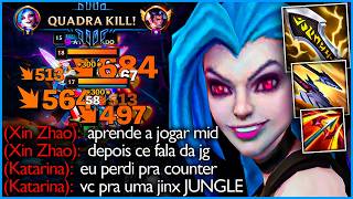 JINX NA JUNGLE CARREGA FÁCIL COM MENOS UM, INCRÍVEL!