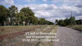 preview picture of video 'Ankunft eines GTW-Triebwagens der Baureihe 646 in Rheinsberg am 25.08.2012'