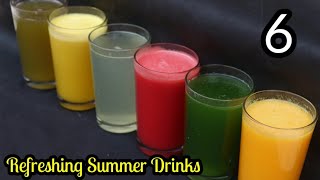 6 Refreshing Summer Drinks |Ramadan  Drinks Recipes|