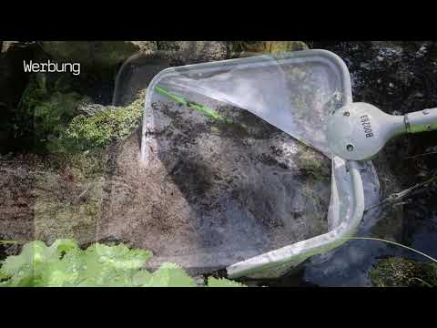 Teichreinigung oder Bachlaufreinigung in wenigen Minuten ohne Teichschlammsauger