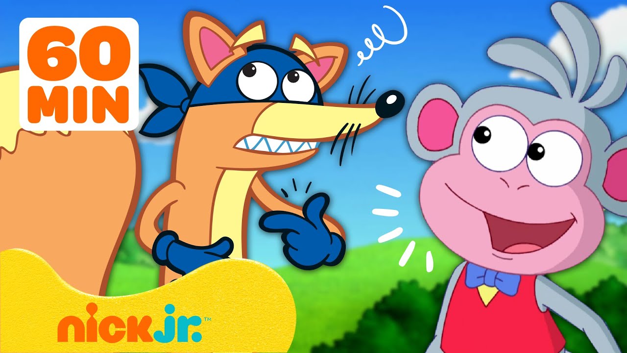 Dora the Explorer | 1 Hora das Investidas Mais Sorrateiras do Swiper! 🦊 | Nick Jr. em Português