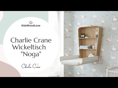 Charlie Crane Wickeltisch klappbar  "Noga" in Weiss für Wandmontage | KidsWoodLove