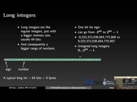Scientific Computing for Physicists - Lecture on Numerics and Numerical Errors