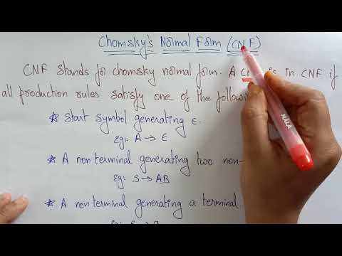 Chomsky Normal Form | CNF | TOC | Lec-69 | Bhanu Priya