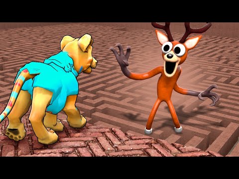 THE MONSTER FROM 99 NIGHTS IN THE WOODS in a MAZE... (Gmod Sandbox)