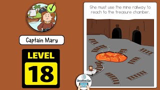 Brain Test 2 Captain Mary Level 18 Walkthrough