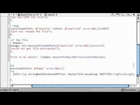 Objective C Programming Tutorial   63   Deleting and Printing Files   YouTube