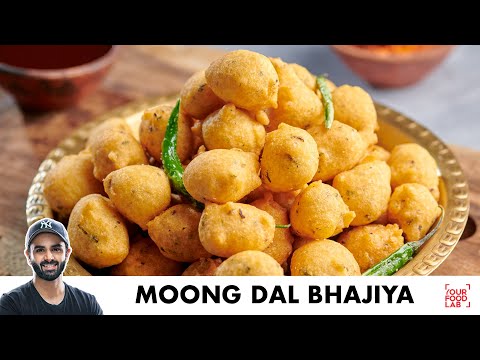 Moong Dal Bhajiya with Red Spicy Coconut Chutney