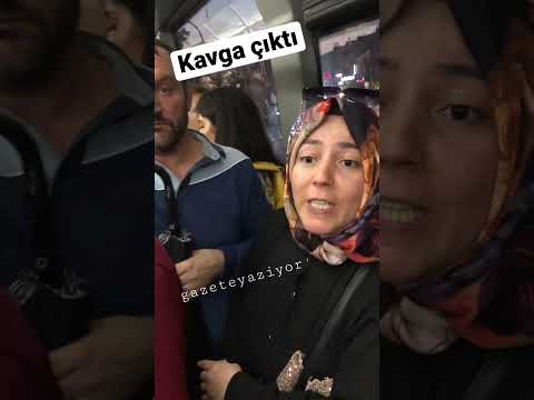 Eyüpsultan otobüsünde kavga çıktı. Doluluktan şikayet eden vatandaşlar birbirine girdi. #sondakika