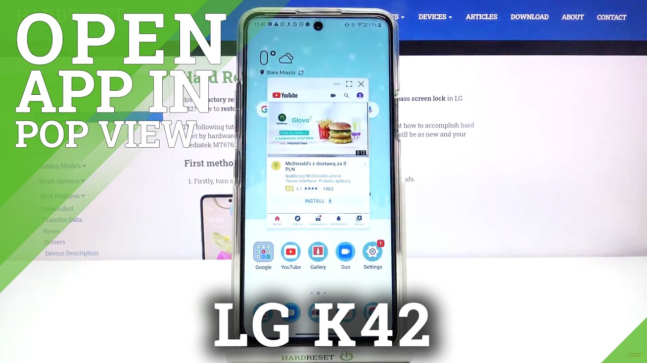 LG K42 and Windowed Apps Mode – Open App in Pop Up View