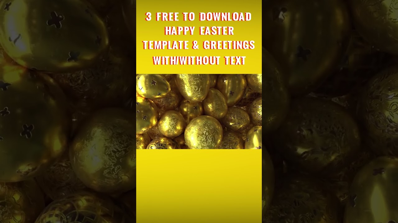 3 Free Happy Easter Intro & Greetings With/Without Text-Visit The Channel For Free Download-