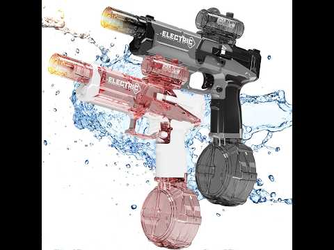 Fire Blaze Electric Water Gun - 500ML Tank Automatic Sprayer, Long Range Summer Water Toy for Kids video
