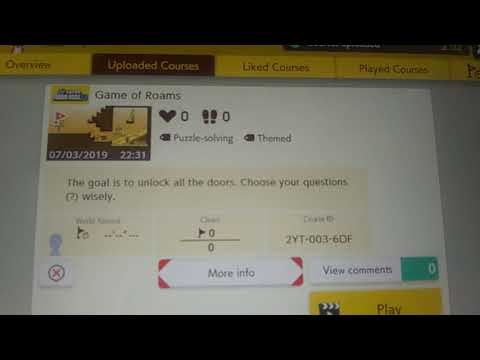 (Update. Please see.) My First Two Super Mario Maker levels... again.