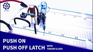 Push on off latching circuit using a push button switch | 555 timer projects