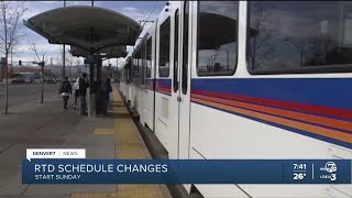 RTD schedule changes start Sunday
