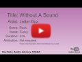 Without A Sound Letter Box Rock Funky YouTube Audio Library BGM