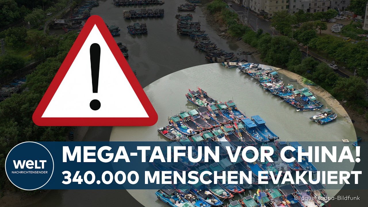 CHINA RÜSTET SICH FÜR MEGA-TAIFUN: 340.000 Menschen evakuiert!