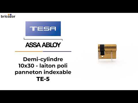 Demi cylindre - laiton poli - panneton indexable - TE 5 TESA Sécurité