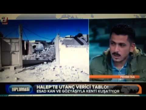 مقابلة تلفزيونية باللغة التركية مع قائد لواء السلطان مراد فهيم عيسى يتحدث فيه عن محاولات قوات النظام فرض الحصار على مدينة حلب