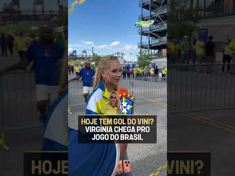 ANIMADA PRO 2º JOGO DA SELEÇÃO! 🫡 Virgínia chegou ao estádio pra ver Brasil e Haiti! #shorts