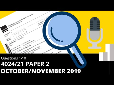 O-Level Math D November 2019 Paper 2 4024/21