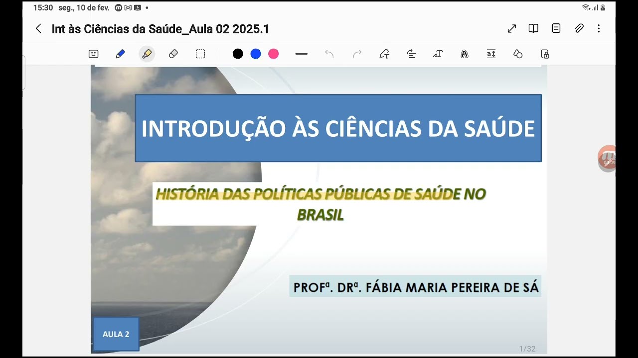 Aula 2 - Introdução às Ciências da Saúde