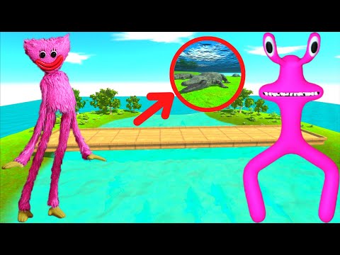 PINK VS MONSTERS IN BRIDGE ON THE PURUSSAURUS RIVER - ARBS
