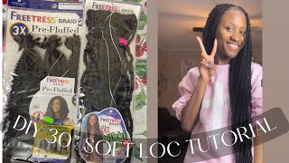 30 INCH SOFT LOCS TUTORIAL | Freetress Nikki Locs | First Try | LifeWithMC
