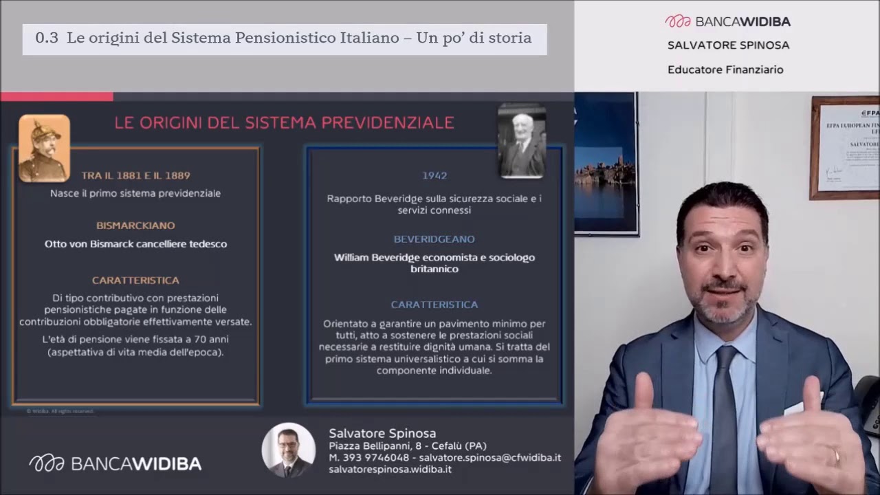 3.1  LE ORIGINI DEL SISTEMA PENSIONISTICO IN ITALIA - Storia delle pensioni
